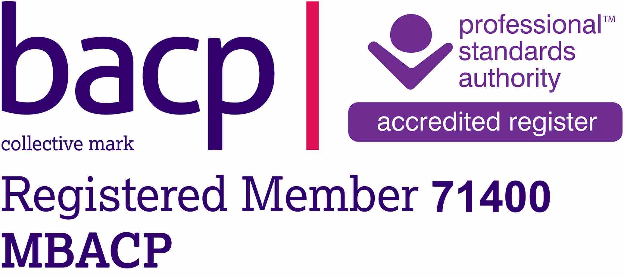 Professional Psychotherapist and Counsellor registered with the BACP, Logo